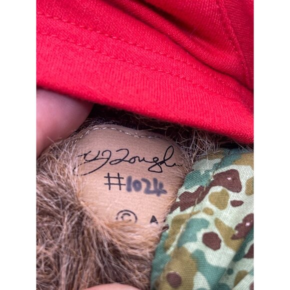 Bear Ashton Drake Semper Fi Marine Military Plush Lougher Signed 14" Jointed ADG - Picture 4 of 5